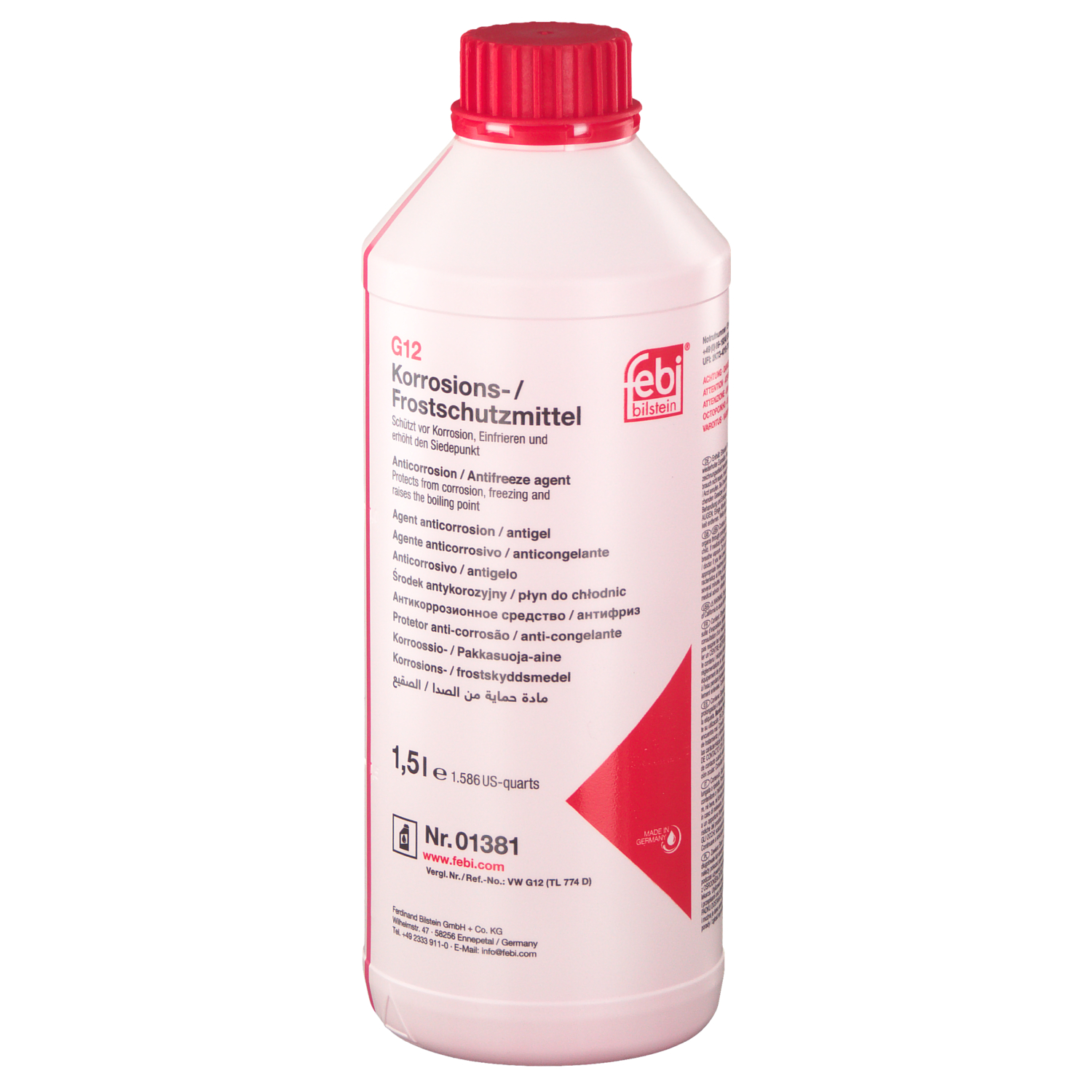 Антифриз G12 (Концентрат) (1,5л) (FEBI) 01381