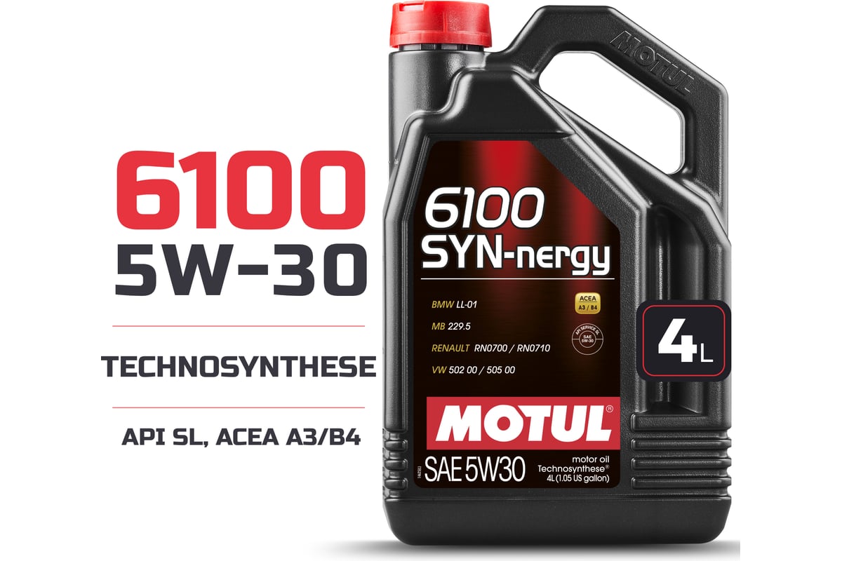 MOTUL 6100 SYN-NERGY 5W-30 A3/B4 4л 112138