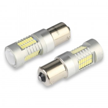 Лампа LED с линзой P21W 12V 21W BA15s (China) 1156303030SMD
