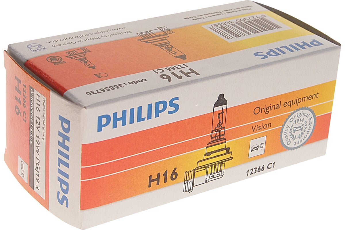 Лампа автомобильная (H16 12v 19w PGJ19-3) (PHILIPS) 12366C1