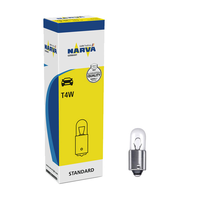 Лампа накаливания T4W 12V 4W BA9s (NARVA) 171313000