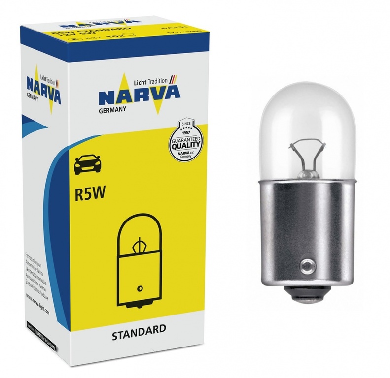 Лампа накаливания R5W 12V 21W BA15s (NARVA) 17171