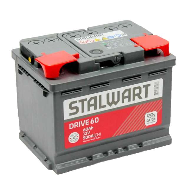 Стандарт 12V 60Ah 500A EN п.п (STALWART) 26516726