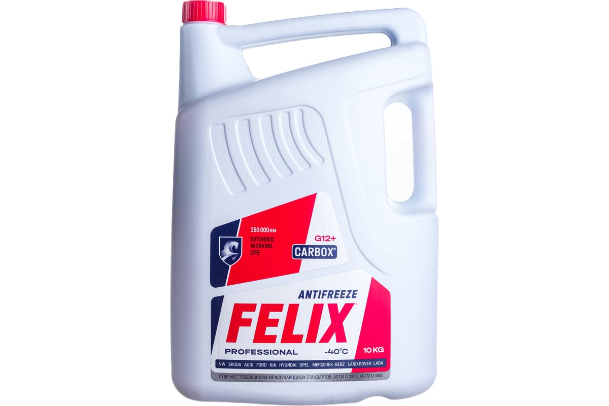 Антифриз Carbox G12  красный (10кг) (FELIX) 430206020