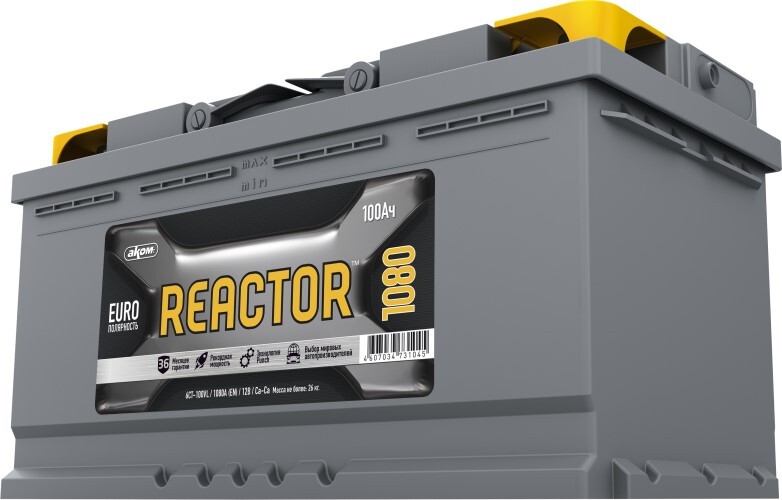 Reactor 12V 100Ah 1080A EN о.п (АКОМ) AKOM 4607034730420