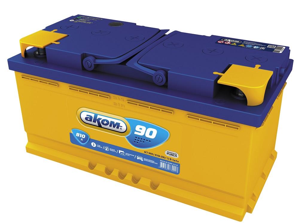 Стандарт 12V 90Ah 810A EN о.п (AKOM) АКОМ 4607034730581