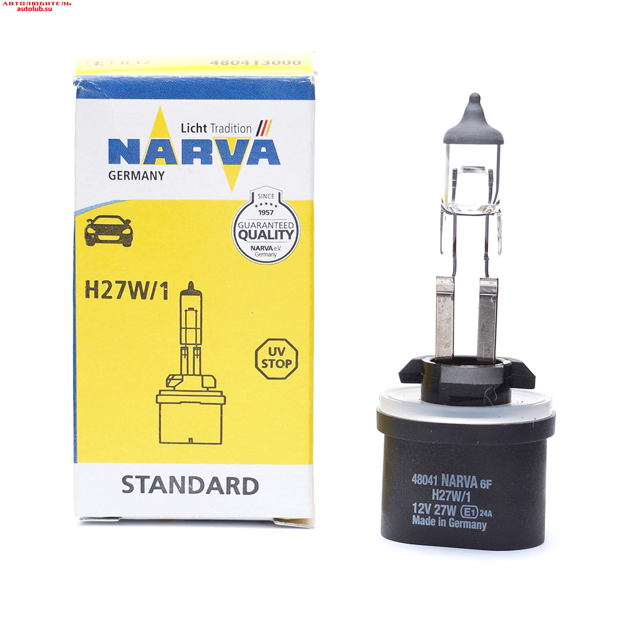 Лампа галогенная H27W/1 12V 27W PG13 (NARVA) 48041NARVA