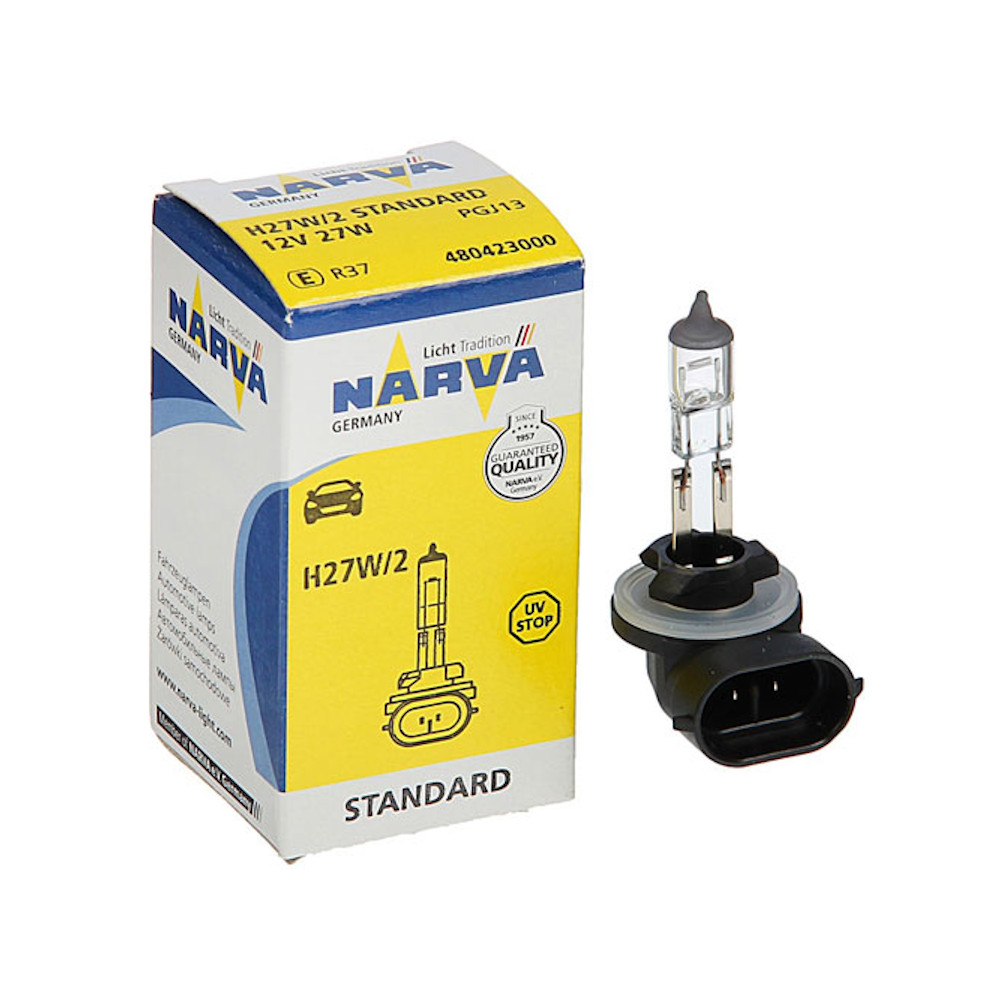Лампа галогенная H27W/2 12V 27W PGJ13  (NARVA) 48042N