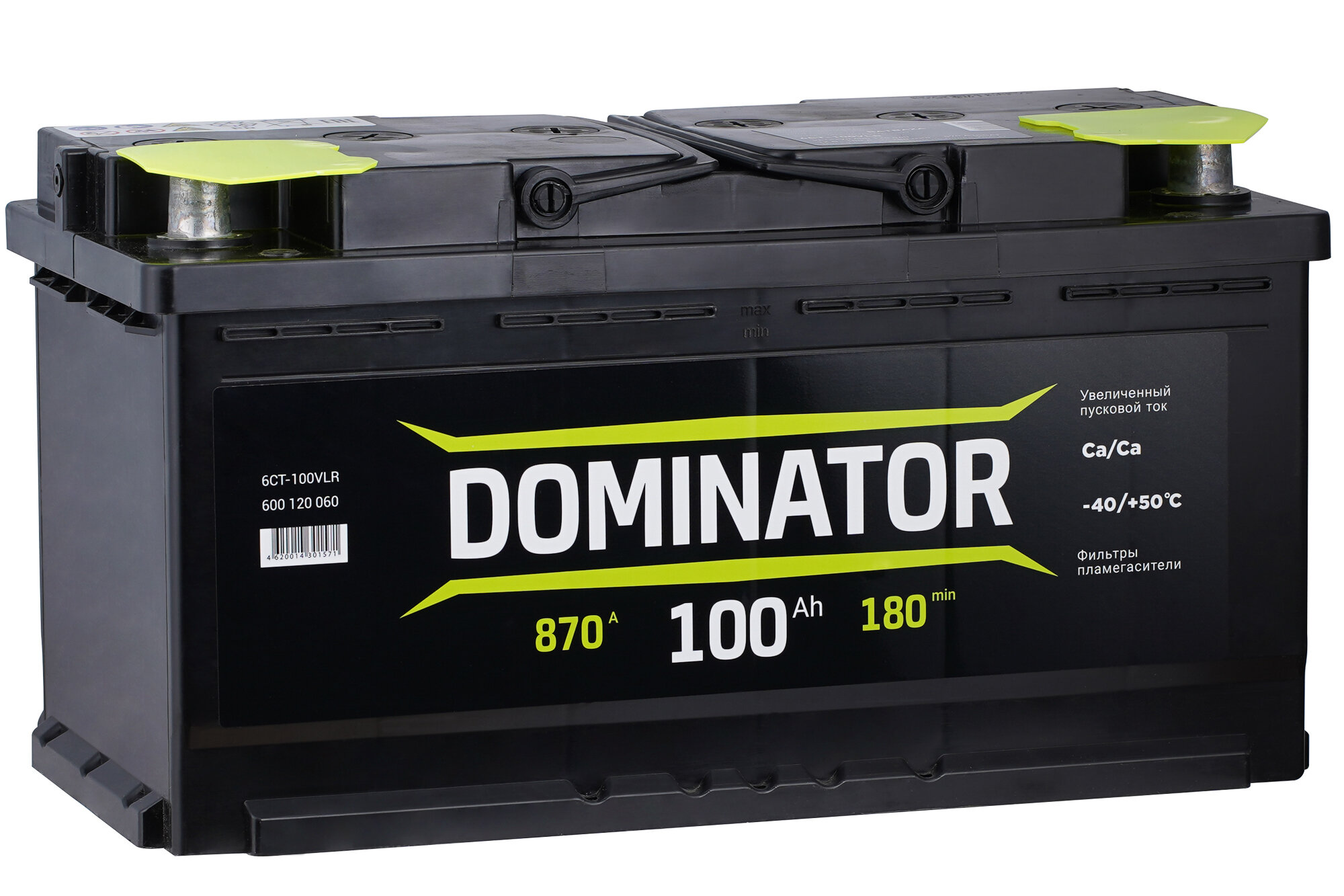 Стандарт 12v 100Ah 870A EN п.п (DOMINATOR) 600119060