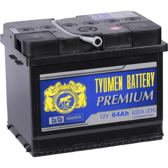 Премиум 12V 64Ah 620A EN о.п (TYUMEN BATTERY) ТЮМЕНЬ 6СТ-64L