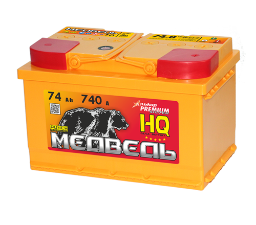 Низкий 12V 74Ah 740A EFB о.п (МЕДВЕДЬ) 6СТ74VLALB3