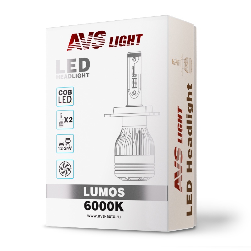 Лампа LED H3 12/24V 30W PK22s Lumos 2шт (AVS) A07099S