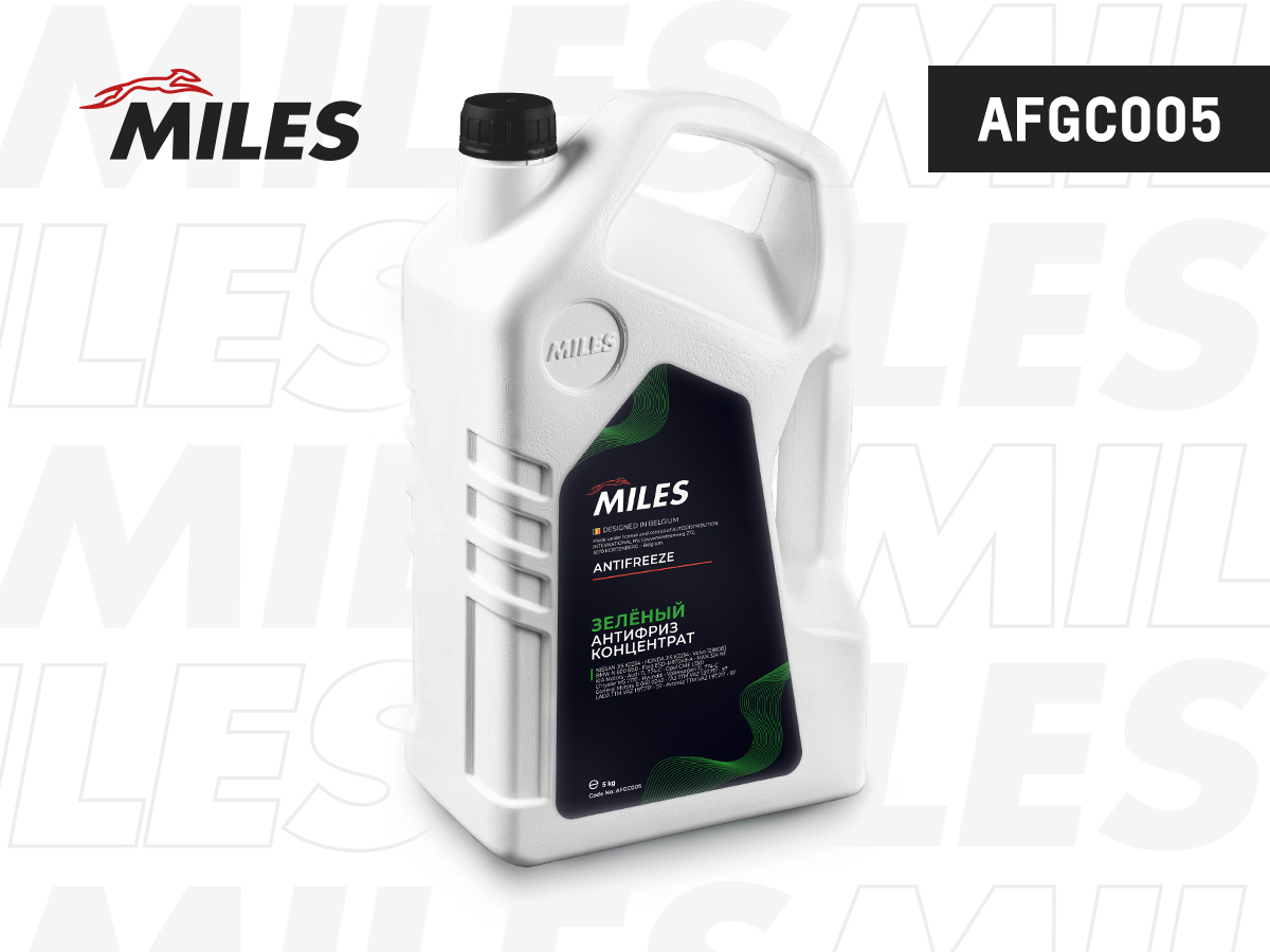 Антифриз зеленый G12/G12  (5кг) (MILES) AFGR005