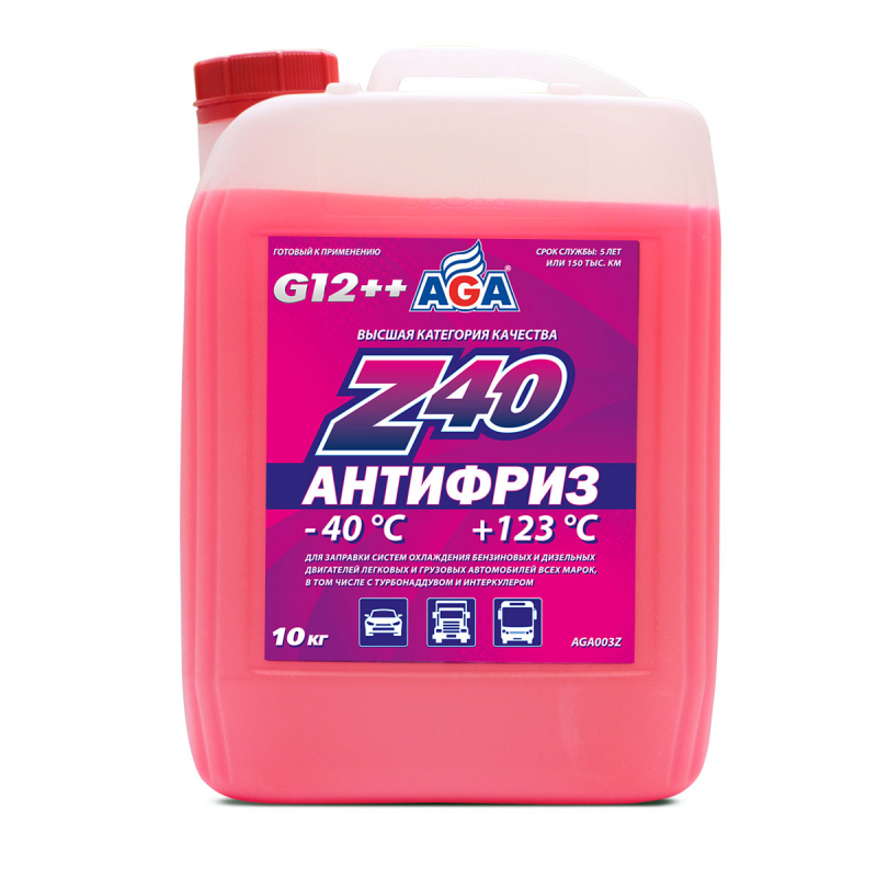 Антифриз Z40 красный 10кг (AGA) AGA003Z