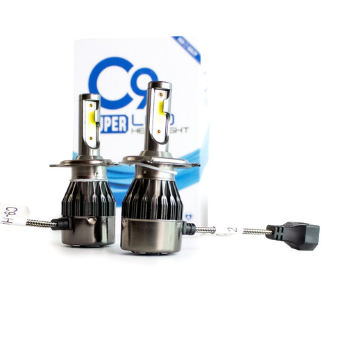 Лампа автомобильная LED (H4 12v/24v 25w P43T к-т 2шт) (C9-H4) C9H4