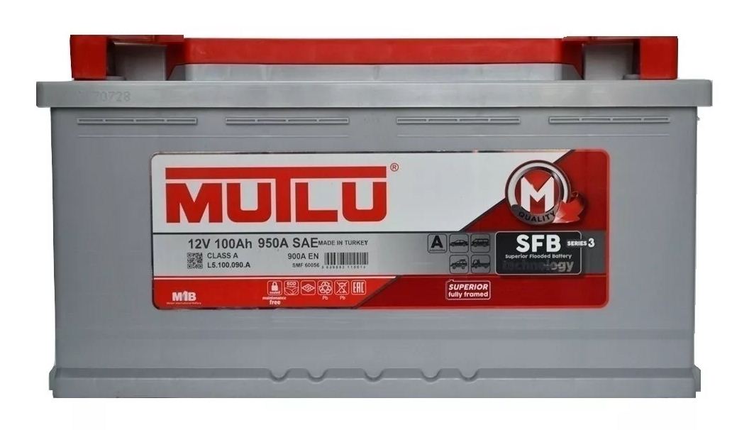 Стандарт 12V 100Ah 950А SAE о.п (MUTLU) L5100090