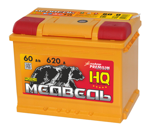 Стандарт 12V 60Ah 620A VLA п.п (МЕДВЕДЬ) М-6СТ60VLA