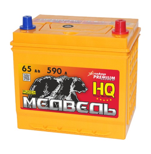 Asia 12V 65Ah 590A VLA о.п (МЕДВЕДЬ) ТЮМЕНЬ М-75D23L